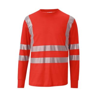 REFLECTIQ Longsleeve PSA 2 5045 8227, warnrot, Größe 4XL
