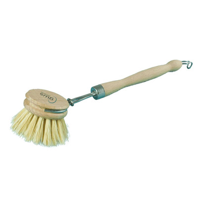 Spülbürste Holz Rundkopf 24cm Fibre, wechselbarer Rundkopf