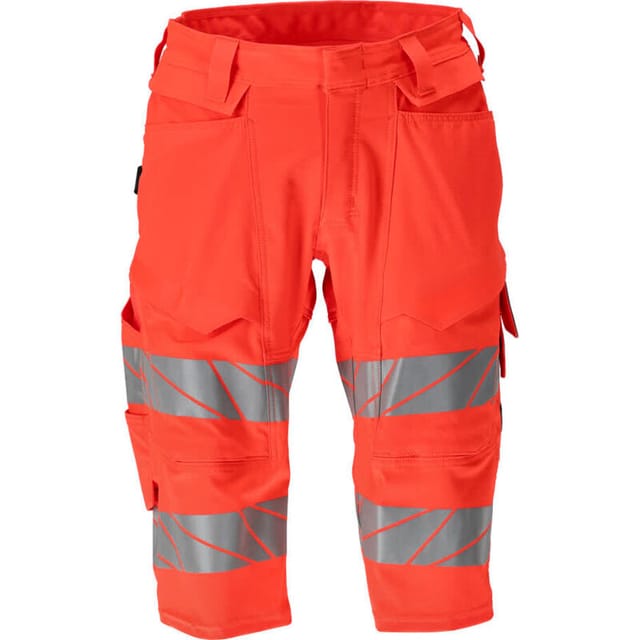 19249-510 Shorts, lang, hi-vis rot, C68