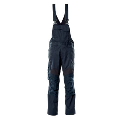 18569-442 Latzhose mit Knietaschen, schwarzblau, 82C70