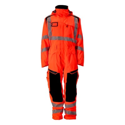 19019-449 Winteroverall, hi-vis rot/dunkelanthrazit, S