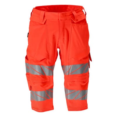 19249-510 Shorts, lang, hi-vis rot, C45