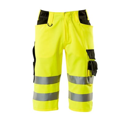 15549-860 Shorts, lang, hi-vis gelb/schwarz, C44