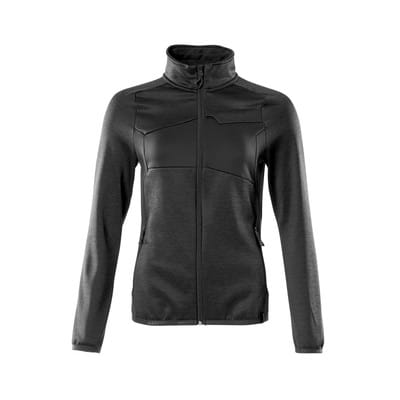 18153-316 Fleecepullover mit Reißverschluss, schwarz, S