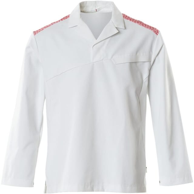 20252-442 Schlupfkasack, weiß/verkehrsrot, 3XL