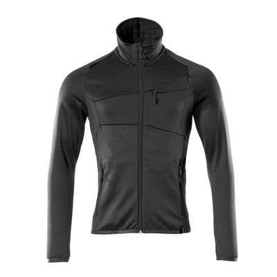 18103-316 Fleecepullover mit Reißverschluss, schwarz, XS