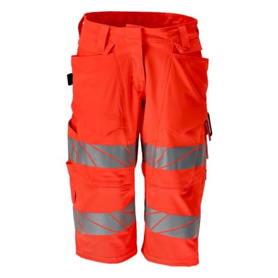 19248-510 Shorts, lang, hi-vis rot, C42