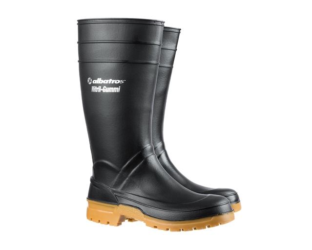 Albatros 564030 Guardian High Black Nitrilgummistiefel Schwarz, 37