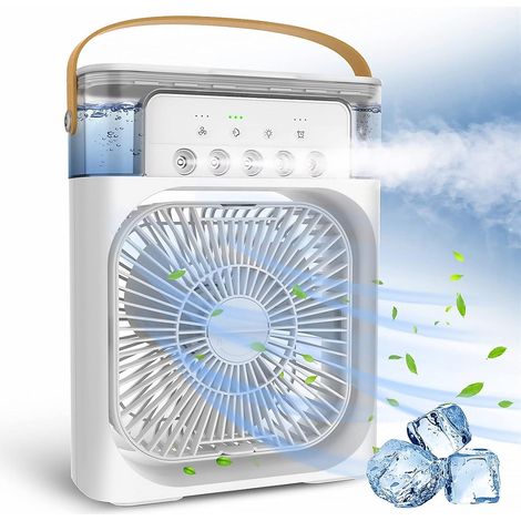 Mini-klimawechsler, Mobil, Tragbar, 600 Ml, Petit Refroidisseur D'Air, 3 Vitesse Und 3 Brouillard-modi, Climatiseur Mobile Mit Minuterie 1/2/3 H