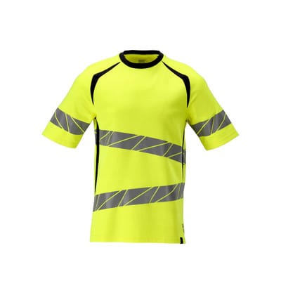21382-327 T-Shirt, hi-vis gelb/schwarzblau, XS