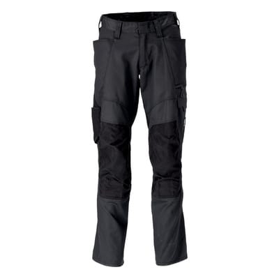 20679-439 Hose mit Knietaschen, schwarz, 90C62