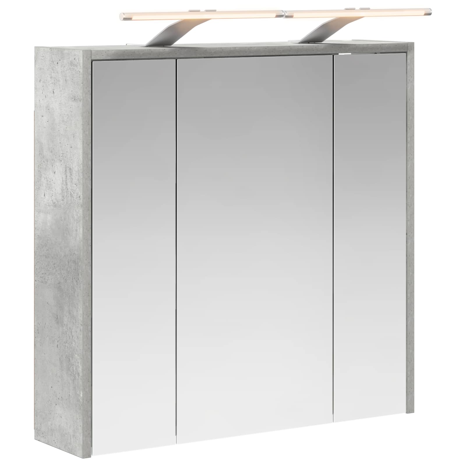 Maison Exclusive - Badezimmerspiegelschrank Betongrau 63,5 X 16 X