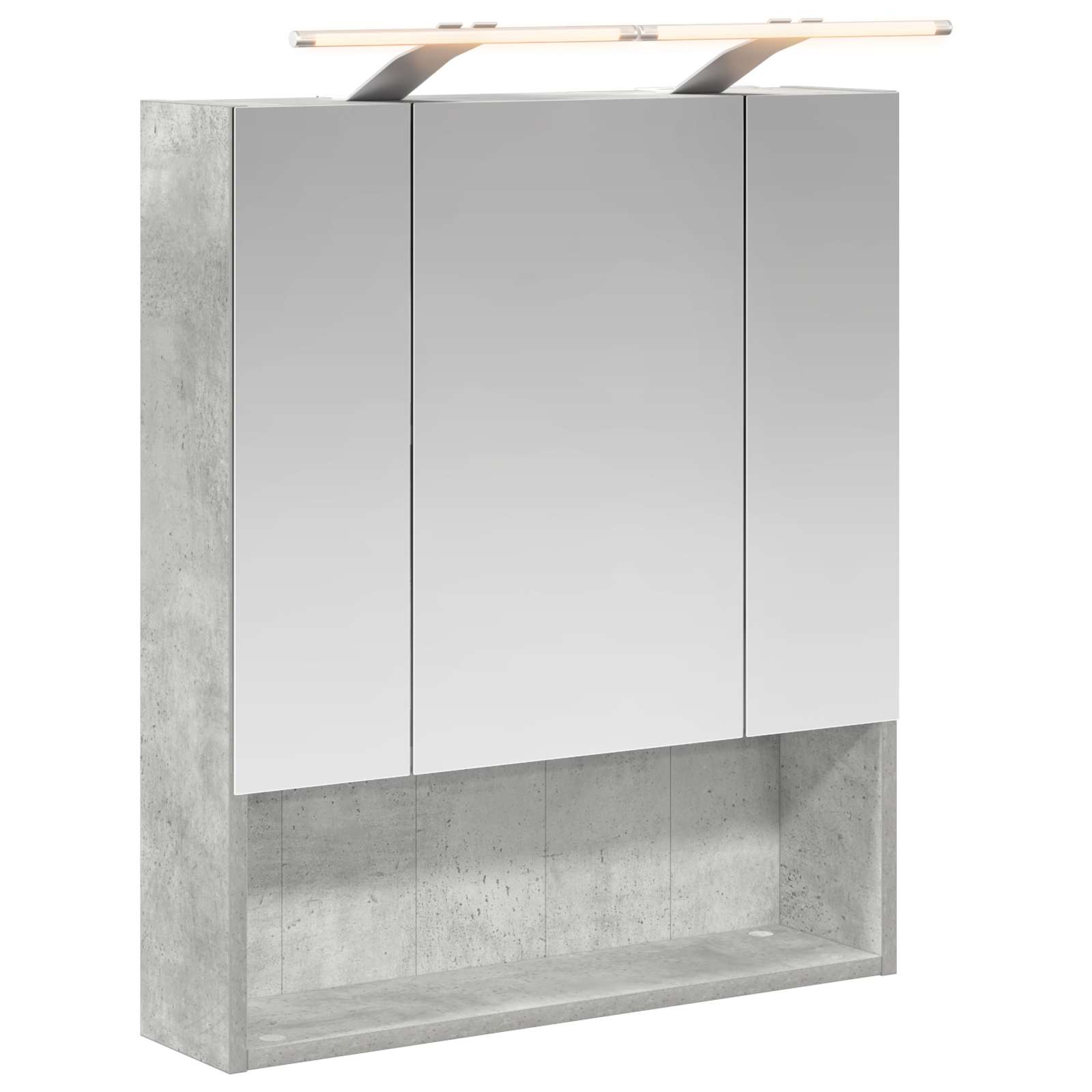Maison Exclusive - Badezimmerspiegelschrank Betongrau 60 X 14,5 X