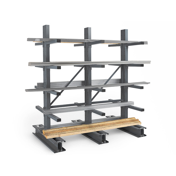 Kragarmregale, 4 Ebenen, 2 Seiten - Startmodul: 2500x1000x700mm - Raycan/4n/2c/70/d