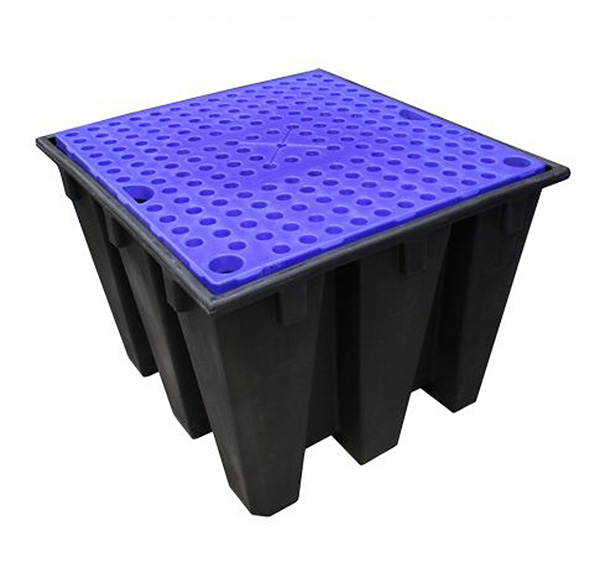 Große Auffangwanne Für 1 Cubi 1100 Liter - 1380x1280mm - Max. Belastung 1500kg - Brcecop1100/8f