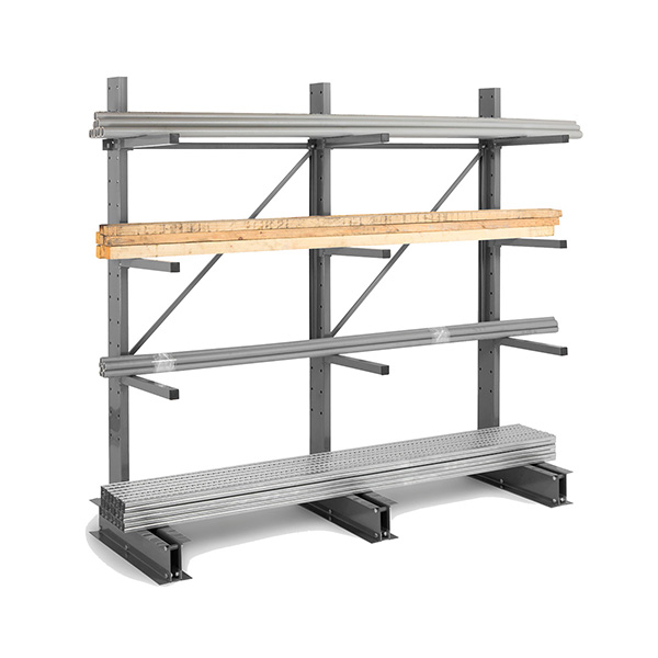 Kragarmregale 3 Ebenen - 1 Seite - Nächstes Element: 2000x1000x800mm - Nur Mit Einem Startmodul Verwendbar - Raycan/3n/1c/70/s