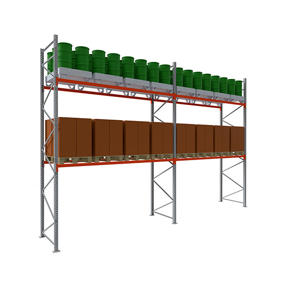 Palettenregale 2 Ebenen - Startmodul - 3000x3600x1100mm - Rayopal/2n/3036/d