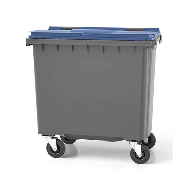 770 Liter Müllcontainer Mit Frontgriff - Deckelfarbe: Nachtblau - 1260 X 775 X 1320 Mm - 210010gaga/bn