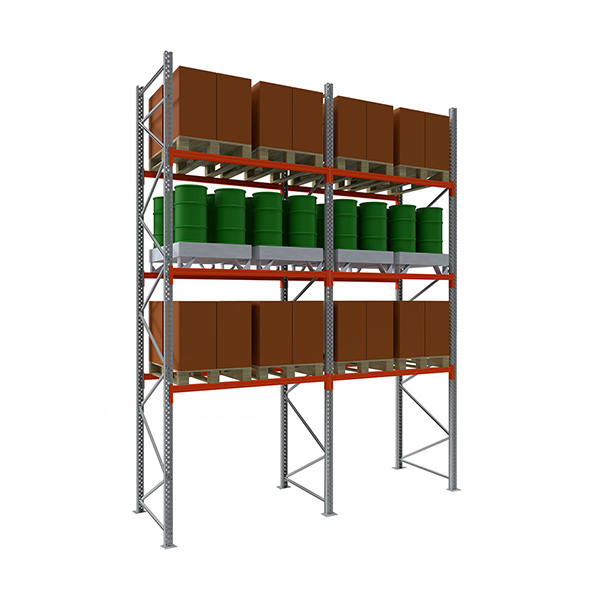 Palettenregale 3 Ebenen - Startmodul: 4500x2225x1100mm - Rayopal/3n/4522/d