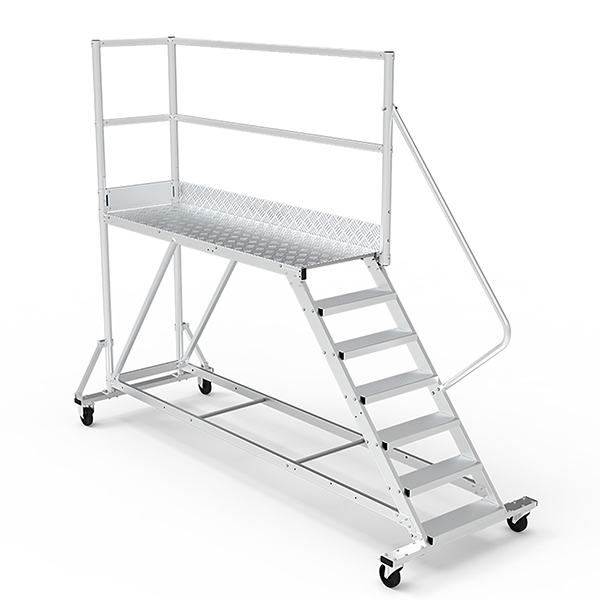 Mobile Plattform Mit Geländer Rechts Und Hinten - Maximale Arbeitshöhe 3.60m - Ptf208-d