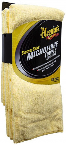 Meguiars Reinigungstuch-set 40 X 60 Cm Mikrofaser Gelb 6 Stück