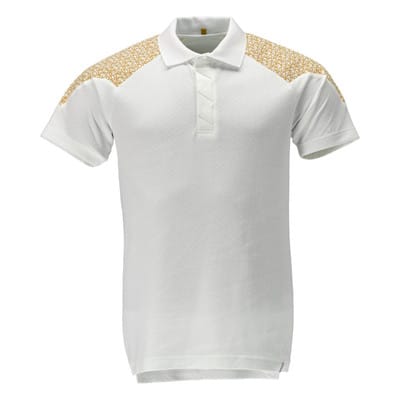 20083-933 Polo-Shirt, weiß/currygelb, 2XL