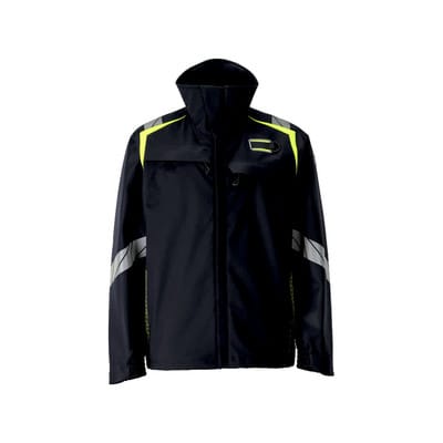 21202-335 Softshell Jacke, schwarzblau/hi-vis gelb, XL