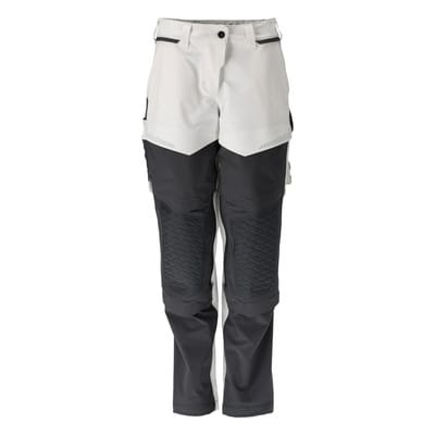 22078-605 Hose mit Knietaschen, Maler, weiß/anthrazitgrau, 76C48