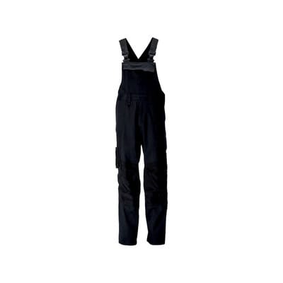 20769-563 Latzhose mit Knietaschen, schwarz, 90C50