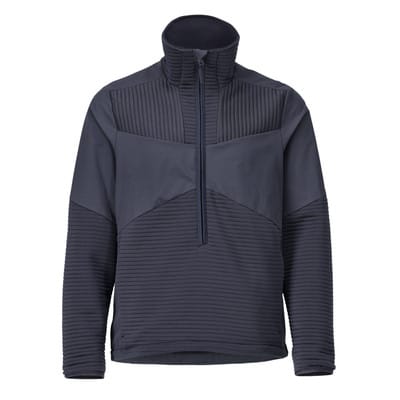 22005-681 Fleecepullover mit kurzem Reißverschluss und Futter, schwarzblau, XL
