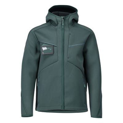 22086-662 Softshell Jacke mit Kapuze, waldgrün, S