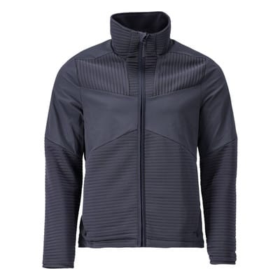 22105-681 Fleecepullover mit Reißverschluss und Futter, schwarzblau, XS