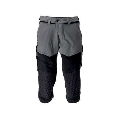 22249-605 Dreiviertel-Hose mit Knietaschen, anthrazitgrau/schwarz, C54