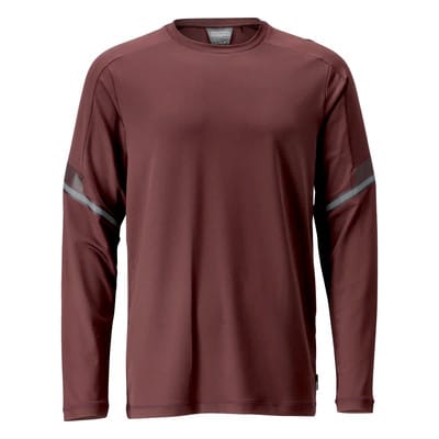 22281-461 T-Shirt, Langarm, bordeaux, 3XL
