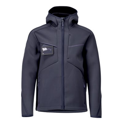 22086-662 Softshell Jacke mit Kapuze, schwarzblau, L