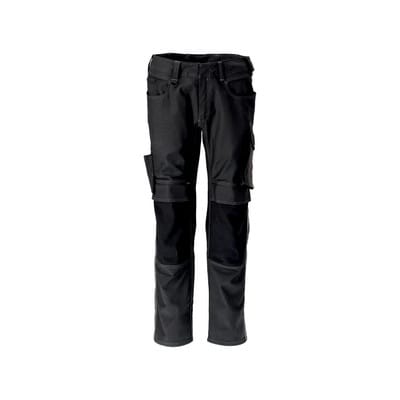 21979-459 Hose mit Knietaschen, schwarz/dunkelanthrazit, 76C50