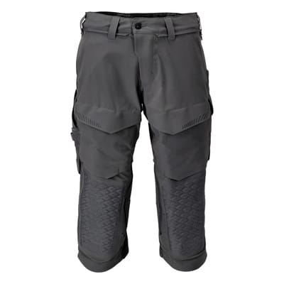22249-605 Dreiviertel-Hose mit Knietaschen, anthrazitgrau, C58
