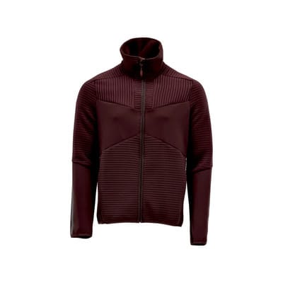 22503-681 Fleecepullover mit Reißverschluss, bordeaux, 4XL