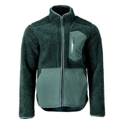 22303-682 Faserpelz Jacke mit Reißverschluss, waldgrün, M