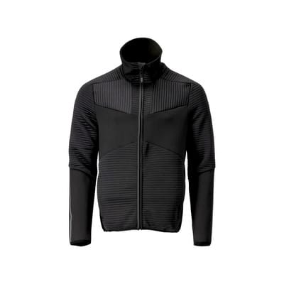 22503-681 Fleecepullover mit Reißverschluss, schwarz, S