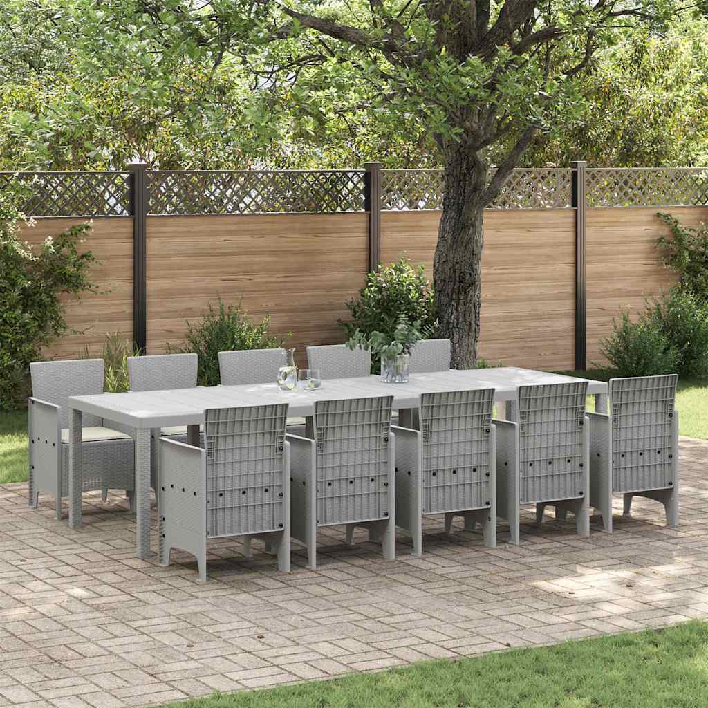 Garten Essgruppe Mit Kissen 11 Pcs Hellgrau Und Creme