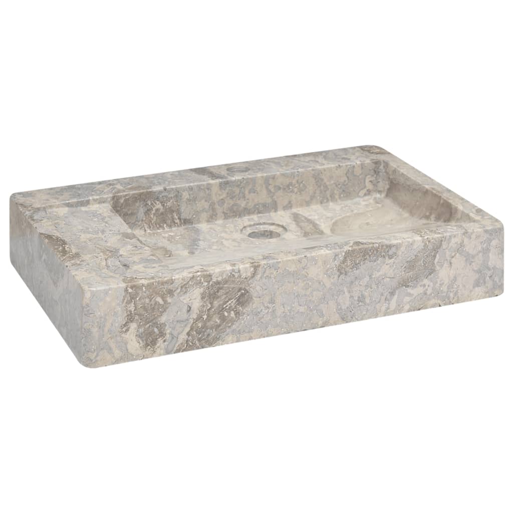 Waschbecken Grau 58x39x10 Cm Marmor