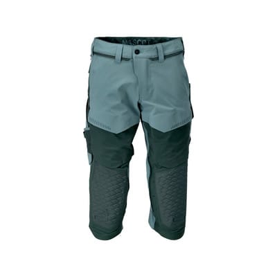 22249-605 Dreiviertel-Hose mit Knietaschen, hell waldgrün/waldgrün, C62