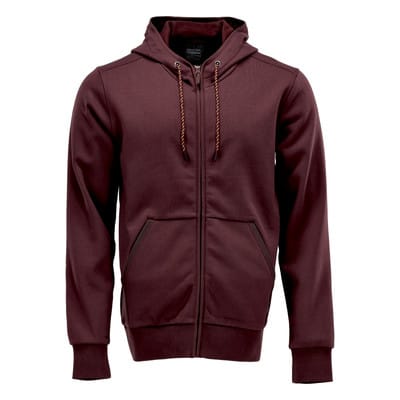 22486-378 Kapuzensweatshirt mit Reißverschluss, bordeaux, 2XL