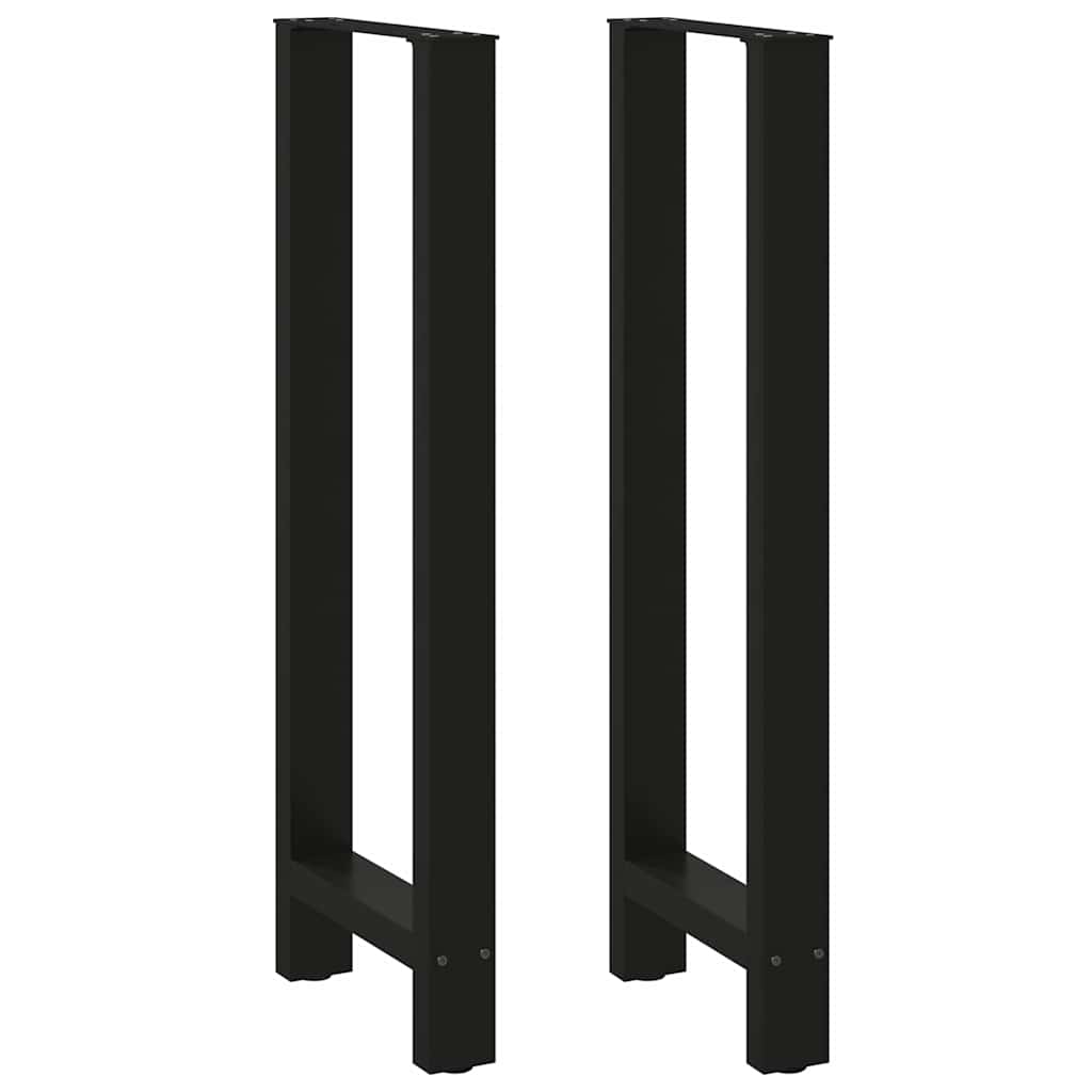 Bartischbeine Schwarz 2 Stk. 50x(110-111) Cm Stahl