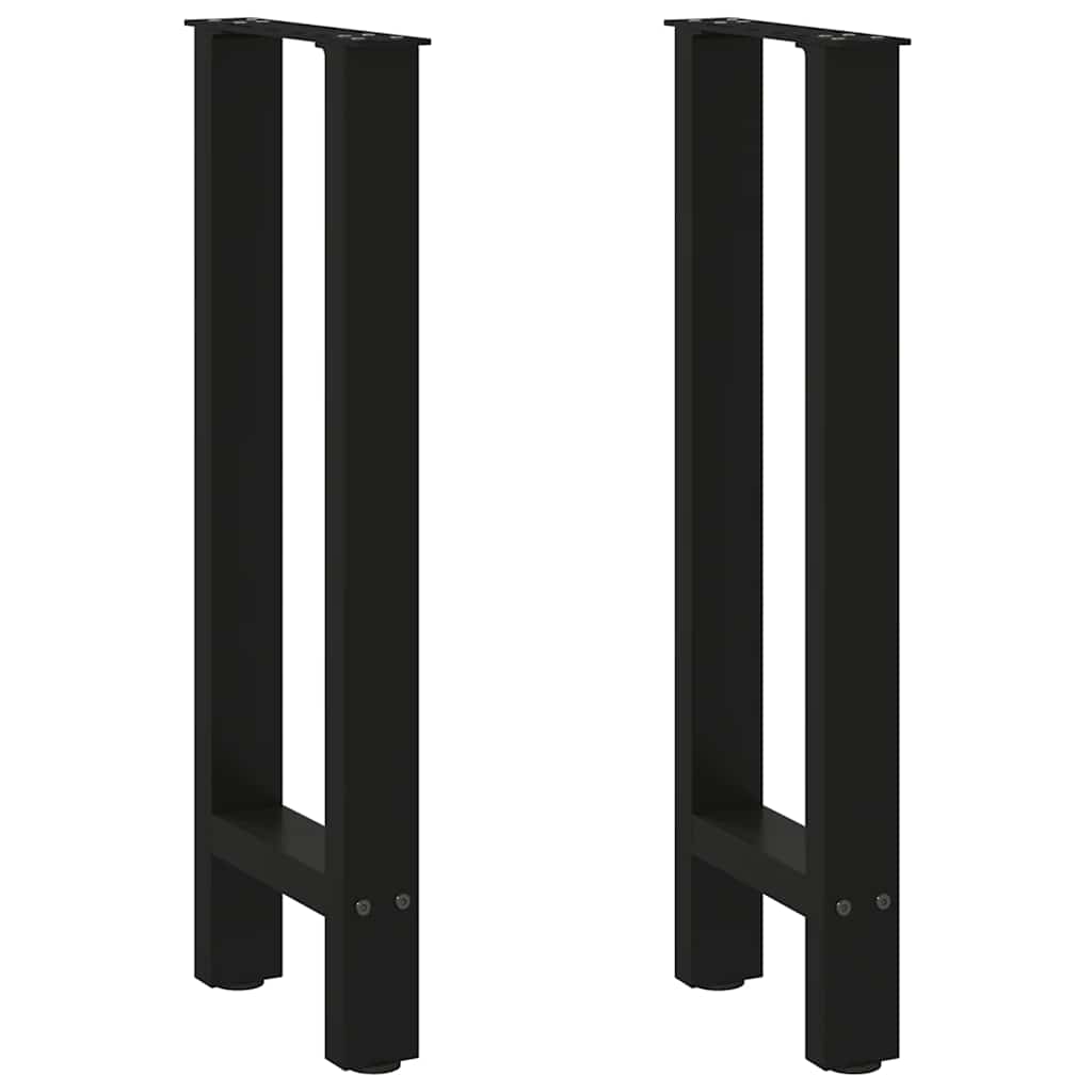 Konsolentischbeine Schwarz 2 Stk. 28x(72-73) Cm Stahl