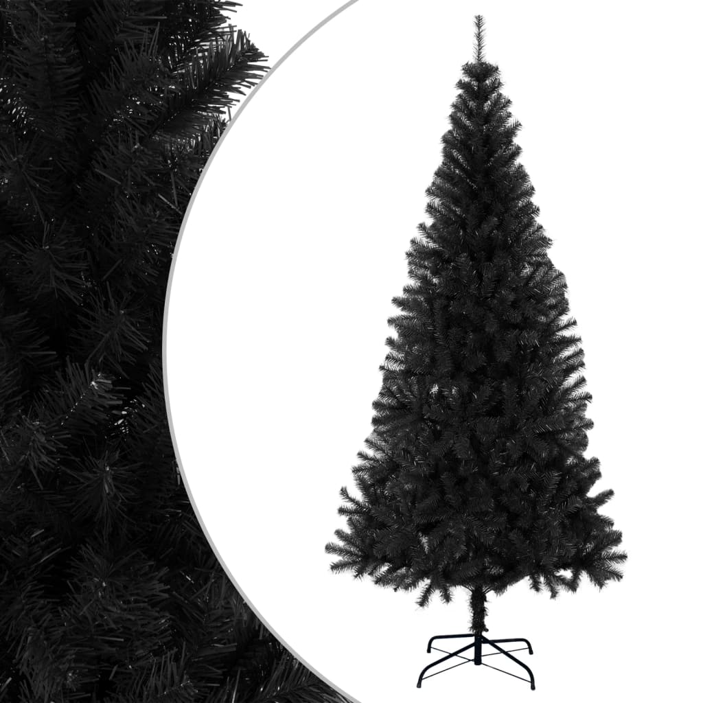Künstlicher Weihnachtsbaum Mit Ständer Schwarz 240 Cm Pvc