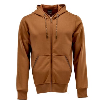 22486-378 Kapuzensweatshirt mit Reißverschluss, nussbraun, M