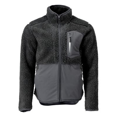 22303-682 Faserpelz Jacke mit Reißverschluss, anthrazitgrau, L