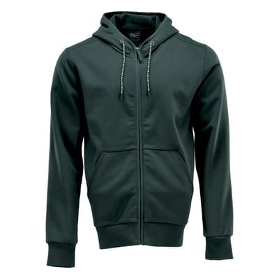 22486-378 Kapuzensweatshirt mit Reißverschluss, waldgrün, 3XL